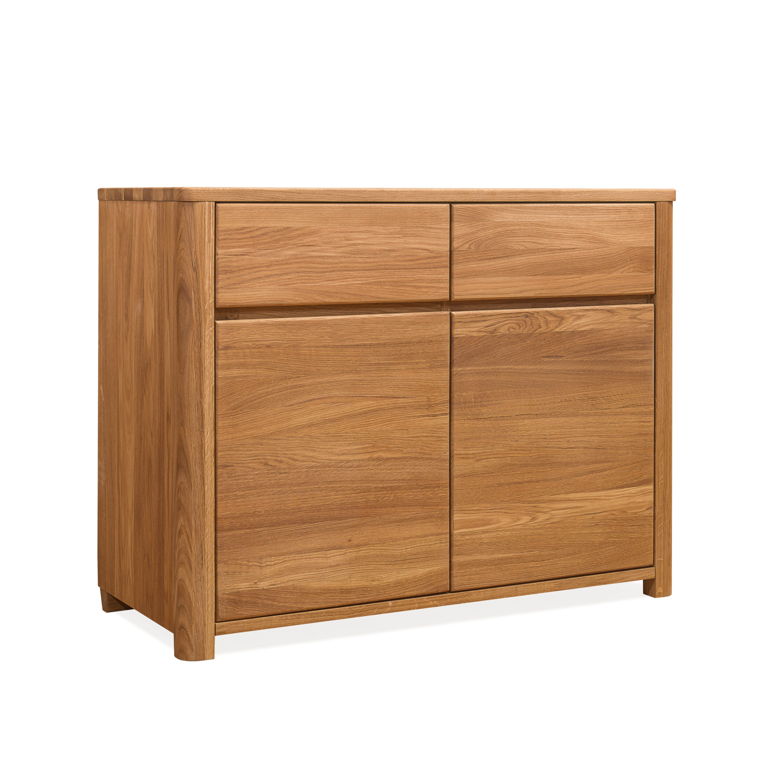 Komoda z dwoma szufladami dwudrzwiowa drewniana LOZANNA II