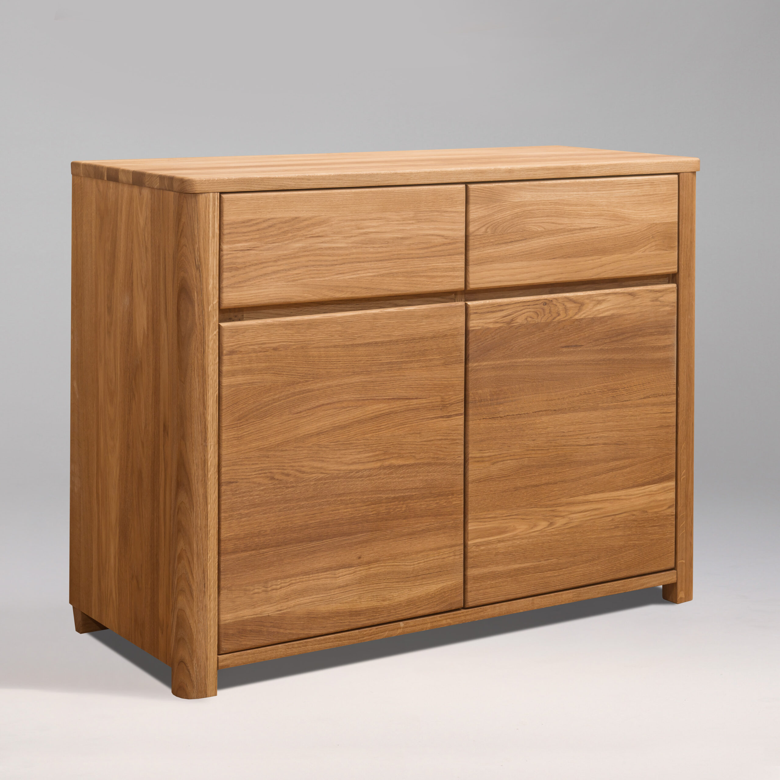 Komoda z dwoma szufladami dwudrzwiowa drewniana LOZANNA II