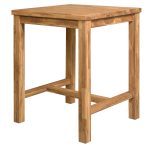 STOLIK BAROWY "IRIS" 80x80xh95 cm, dąb olejowany