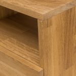 Wąska szafka nocna dębowa z szufladą 40x37 cm LAST I