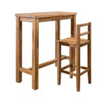 STÓŁ BAROWY "SAHARA" h107 cm, z krzesłem barowym. Wykończenie dąb olejowany