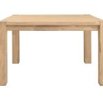 Stół nierozkładany dębowy MONTANA 120x80 cm, dąb bielony (biały olej)
