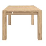 Stół nierozkładany dębowy MONTANA 120x80 cm, dąb bielony (biały olej)