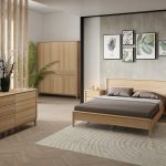 Aranżacja sypialnia Sheffield_bedroom, Komoda 6.2 oraz szafa i łóżko