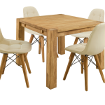 Stół dębowy MONTANA 80x80 cm, aranżacja dąb olejowany