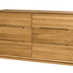 Komoda niska 3 szuflady drewniana z szafką  i szufladami 160 cm ALINA 6