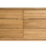 Komoda niska 3 szuflady drewniana z szafką  i szufladami 160 cm ALINA 6