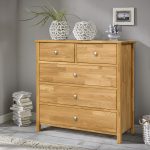Aranżacja komoda LAURA z 5 szufladami, wykończenie wosk twardy