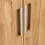 Witryna/barek dębowy z szufladą i szafkami LEROY 04