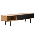 Szafka RTV z szufladami i niszami B&W TV1  3.0.2 nisze z lewej strony