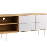 Szafka RTV z szufladami i niszami B&W TV2 3.0.4 nisze z lewej strony