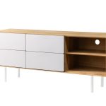 Szafka RTV z szufladami i niszami B&W TV2 3.0.4 nisze z prawej strony