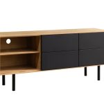 Szafka RTV z szufladami i niszami B&W TV2 3.0.4 nisze z lewej strony