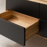 Szafka RTV z szufladami i niszami B&W TV2 3.0.4 nisze z prawej strony