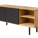 Szafka RTV z 4 szafkami i niszami B&W TV2 3.2.0 nisze z prawej strony