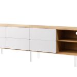 Szafka RTV z szufladami i niszami B&W TV2 4.0.6 nisze z prawej strony