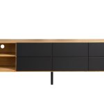 Szafka RTV z szufladami i niszami B&W TV2 4.0.6 nisze z lewej strony