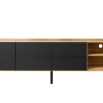 Szafka RTV z szufladami i niszami B&W TV2 4.0.6 nisze z prawej strony