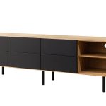 Szafka RTV z szufladami i niszami B&W TV2 4.0.6 nisze z prawej strony