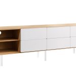 Szafka RTV z szufladami i niszami B&W TV2 4.0.6 nisze z lewej strony