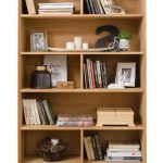 Aranżacja regał B&W 2 (dąb, wosk), nóżki czarne