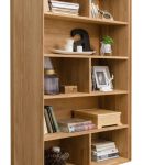 Aranżacja regał B&W 2 (dąb, wosk), nóżki czarne