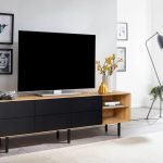 Szafka RTV z szufladami i niszami B&W TV2 4.0.6 nisze z prawej strony