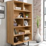 Aranżacja regał B&W 2 (dąb, wosk), nóżki czarne