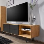 Szafka RTV z szufladami i niszami B&W TV2 3.0.4 nisze z prawej strony