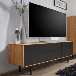 Szafka RTV z szufladami i szafkami B&W TV2  3.2.2