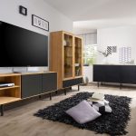 Szafka RTV z 4 szafkami i niszami B&W TV2 3.2.0 nisze z lewej strony