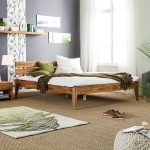 Łóżko dębowe "ELLA" 140x200 cm