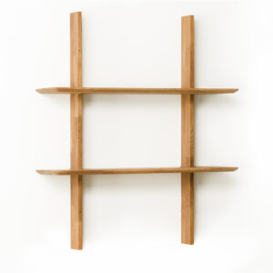 Wiszący Regał z drewna 2 półki szer. 54 cm ZOLO 5