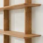 Regał drewniany ścienny dębowy z 4 półkami ZOLO 7