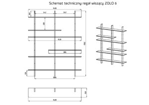 Schemat techniczny regał ZOLO 6