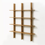 Regał dębowy wiszący Zolo 7, dąb olejowany