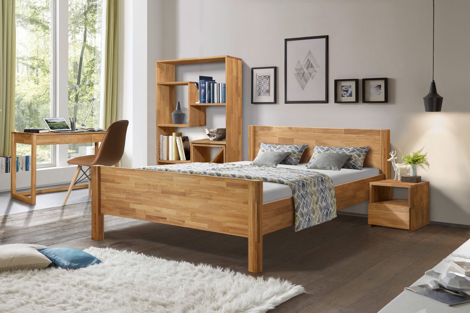 Łóżko dębowe „LAST” 140×200 cm