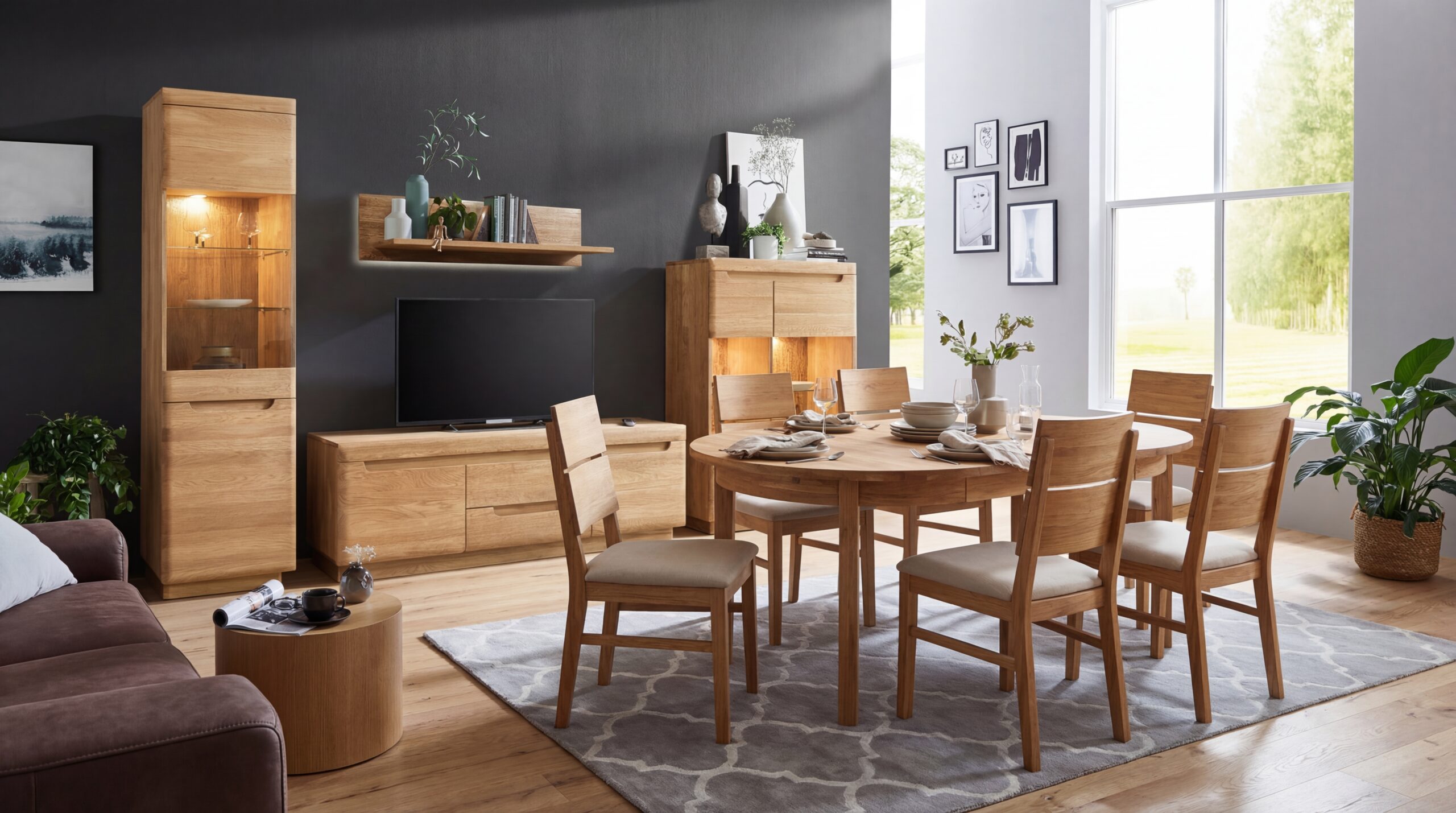 Stół dębowy owalny rozkładany „MIO” szer. 100 cm z trzema dokładkami