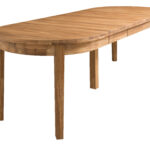Stół dębowy owalny rozkładany "MIO" szer. 90 cm z trzema dokładkami