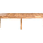 Stół dębowy owalny rozkładany "MIO" szer. 90 cm z trzema dokładkami