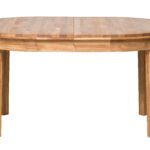 Stół dębowy owalny rozkładany "MIO" szer. 90 cm z trzema dokładkami