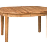 Stół dębowy owalny rozkładany "MIO" szer. 90 cm z trzema dokładkami