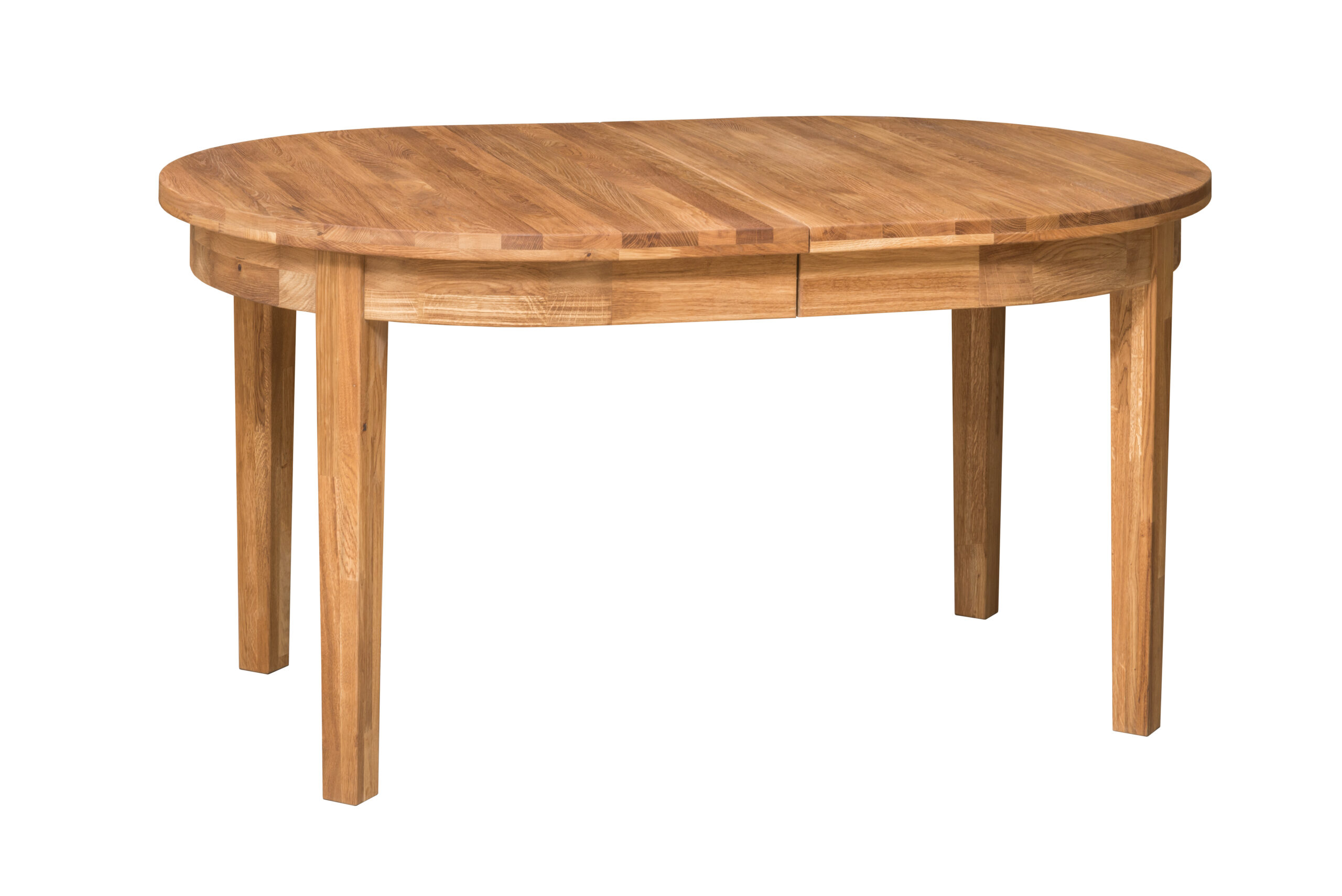 Stół dębowy owalny rozkładany „MIO” szer. 100 cm z trzema dokładkami