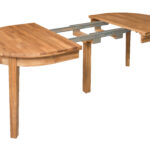 Stół dębowy owalny rozkładany "MIO" szer. 90 cm z trzema dokładkami