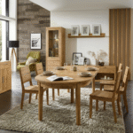 Stół dębowy owalny rozkładany "MIO" szer. 90 cm z trzema dokładkami