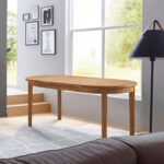 Stół dębowy owalny rozkładany "MIO" szer. 90 cm z trzema dokładkami